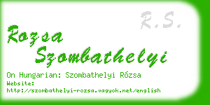 rozsa szombathelyi business card