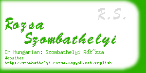 rozsa szombathelyi business card